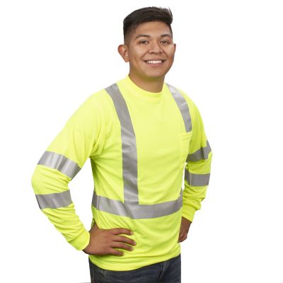 Image showing  Men's Hi-Vis Class 3 Cor-Brite Long-Sleeve Work Shirt, Orange