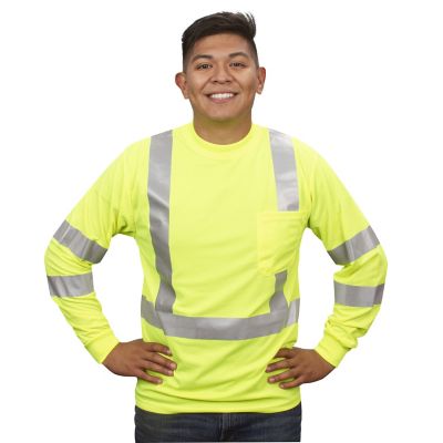 Image showing  Men's Hi-Vis Class 3 Cor-Brite Long-Sleeve Work Shirt, Orange