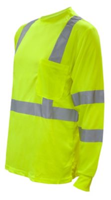 Cordova Men's Hi-Vis Class 3 Cor-Brite Long-Sleeve Work Shirt, Orange