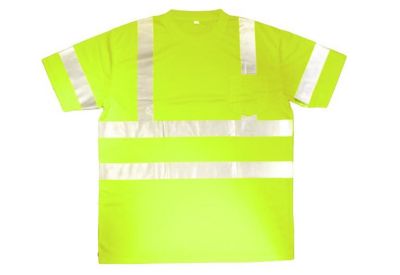 Image showing  Men's Short-Sleeve Class 3 Cor-Brite Hi-Vis Shirt, Lime