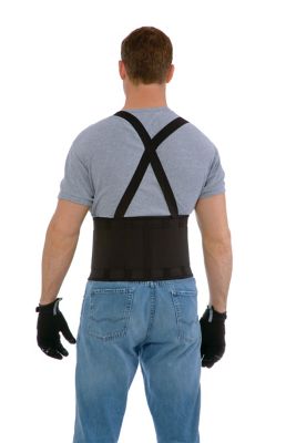 Image showing  Unisex Polyester Adjustable Back Support Belt, 1.25 in., Black