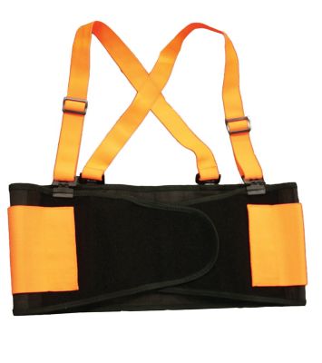 Cordova Unisex Polyester Hi-Vis Adjustable Back Support Belt, 1.25 in., Orange