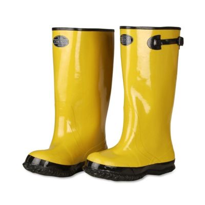 Cordova Unisex Cotton-Lined Rubber Slush Boots, Yellow, 17 in.