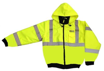 Cordova Men's Hi-Vis Reptyle Quilted Bomber Jacket, Lime