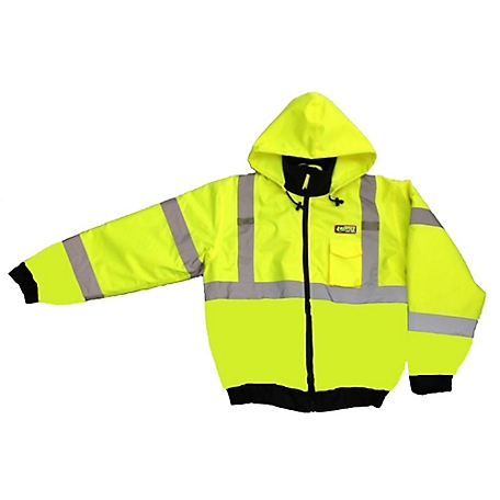 Cordova Men's Hi-Vis Reptyle Quilted Bomber Jacket, Lime