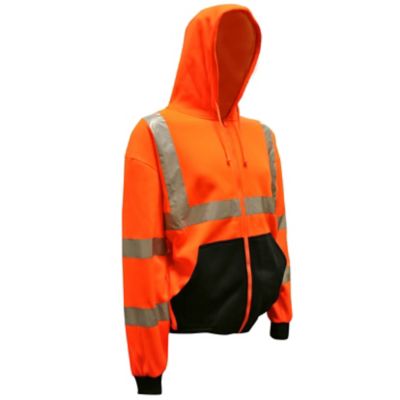 Cordova Unisex Hi-Vis Class 3 Cor-Brite Hooded Sweatshirt, Orange