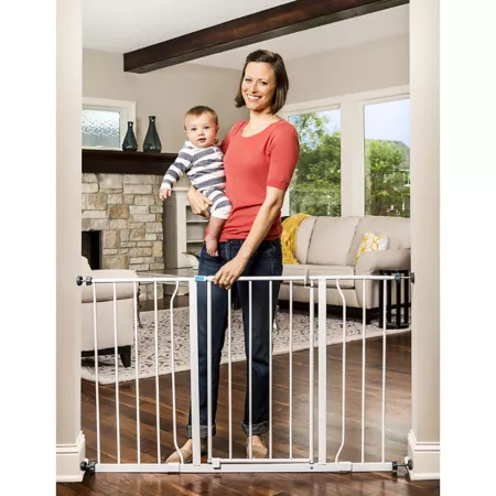 Regalo Easy Open Baby Gate Pressure Mount with 2 Extension Kits Included 29" to 47" Pet Gates