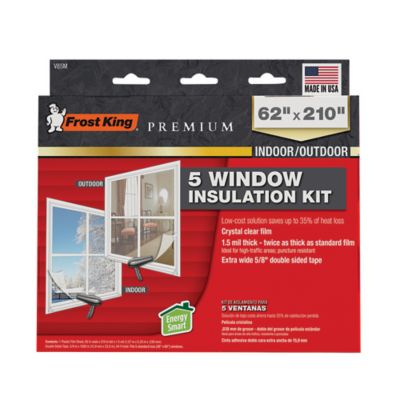 Frost King Premium Indoor/Outdoor Window Film Insulation Kit for 1 Extra-Large Window or 5 Standard Windows