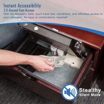 Image showing 8 th Barska Biometric .023 Cu. Ft. op Opening Biometric Safe