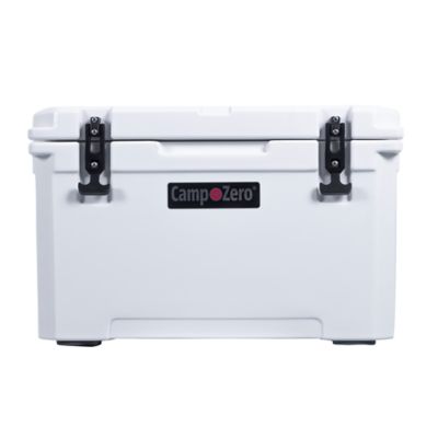Camp-Zero 40 - 42.26 qt. Premium Cooler with 4 Molded-In Cup Holders and Comfort Grip Handles - White