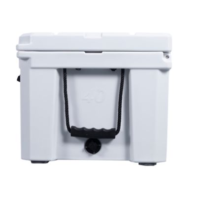 Image showing  40 - 42.26 qt. Premium Cooler with 4 Molded-In Cup Holders and Comfort Grip Handles - White