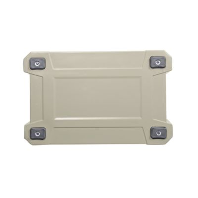 Image showing 5 th Camp-Zero 60L-63 qt Cooler/Ice Chest with 4 Molded-in Cup Holders and No-Lose Drain Plug Beige
