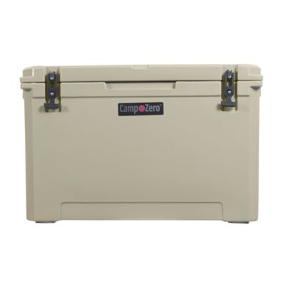 Camp-Zero 110L-116 Qt. Premium Cooler With Molded-In Cup Holders, Beige