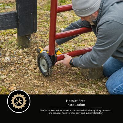 Image showing  Fence Gate Wheel for 1-5/8 in. to 2 in. Diameter Gates, 7 in. Diameter, 3-3/4 lb.