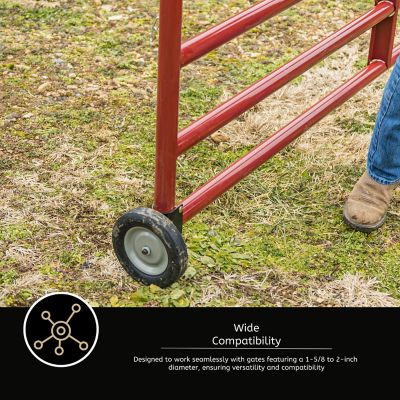 Image showing  Fence Gate Wheel for 1-5/8 in. to 2 in. Diameter Gates, 7 in. Diameter, 3-3/4 lb.