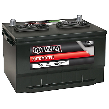 Traveller Automotive Battery, 65 Group Size, 750 CCA