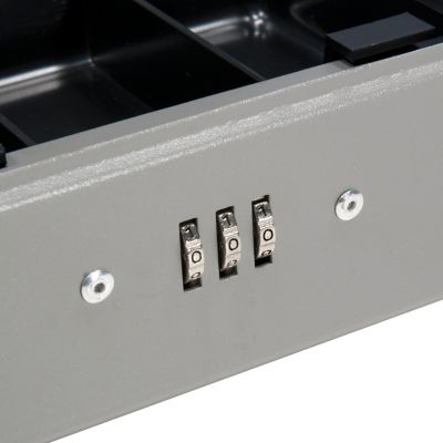 Image showing  Extra Small 6" Cash Box with Combination Lock Grey