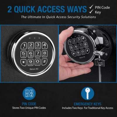 Image showing  30 Long Gun 11.87 cu. ft. E-Lock Fire Vault FV-2000 Gun Safe, Black