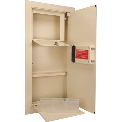 Image showing  Large Biometric Wall Safe, Beige
