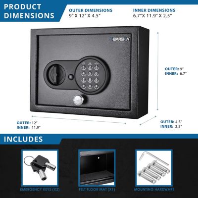 Image showing  0.15 cu. ft. Top Opening Keypad Security Safe