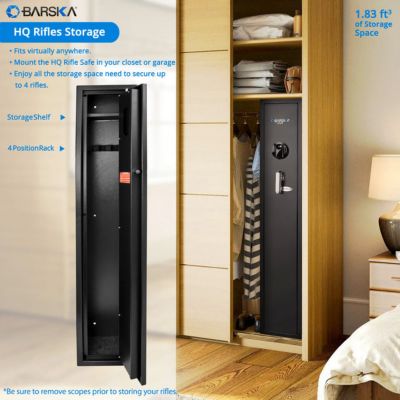 Image showing  4 Long Gun 1.83 cu. ft. Electronic Lock Gun Safe, Black