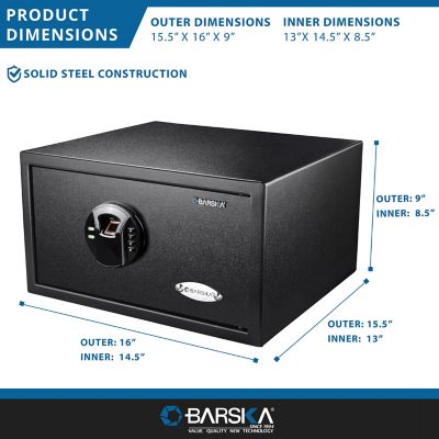 Image showing 8 th Barska 0.99 cu. ft. Biometric Keypad HQ500 Safe