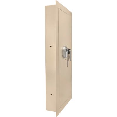 Image showing  Large Biometric Wall Safe Left Opening, Beige