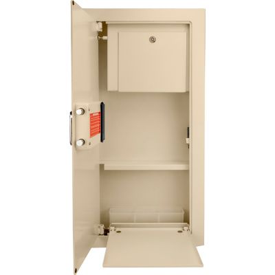 Image showing  Large Biometric Wall Safe Left Opening, Beige