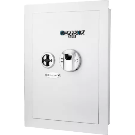 Barska 0.52 cu ft Biometric Wall Safe White Wall & Floor Mounted Safes