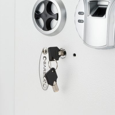 Image showing 6 th Barska 0.52 cu. ft. Biometric Wall Safe, White