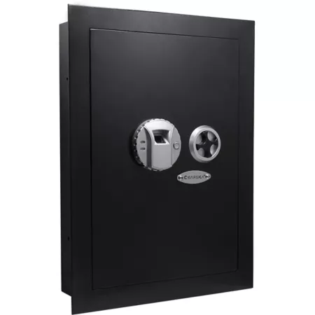 Barska 0.52 Cu Black biometric wall safe right/left opening Wall & Floor Mounted Safes