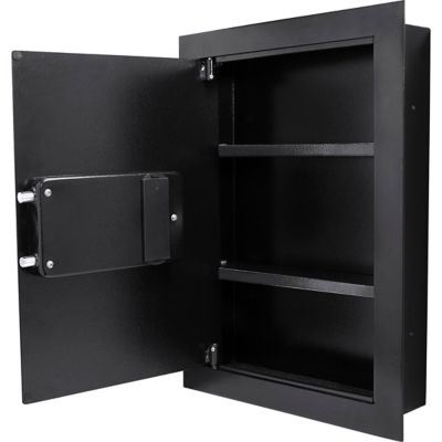 Image showing  0.52 Cu. ft Black Biometric Wall Safe Right/Left Opening