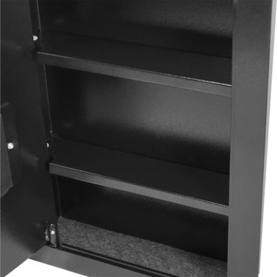 Image showing 5 th Barska 0.52 Cu. ft Black Biometric Wall Safe Right/Left Opening