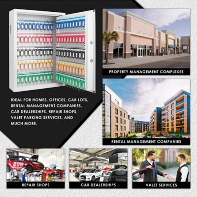 Image showing 8 th Barska 100-Hook Key Cabinet Digital Wall Safe