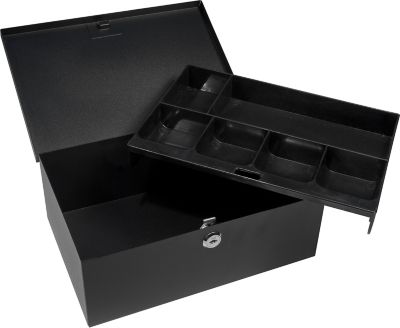Image showing  Cash Box and 6-Compartment Tray with Key Lock