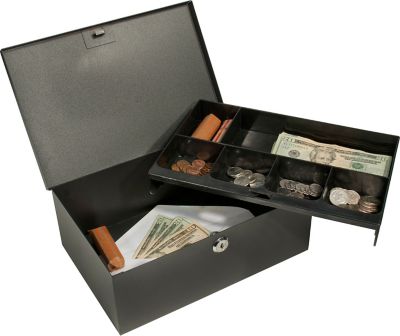 Image showing  Cash Box and 6-Compartment Tray with Key Lock
