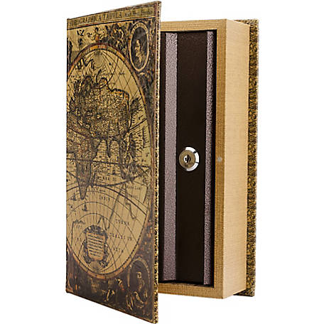 Barska Antique Map Book Lock Box