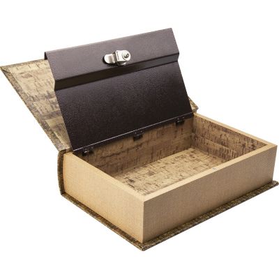 Image showing  Antique Map Book Lock Box, 7 in. x 2.75 in. x 10.75 in.