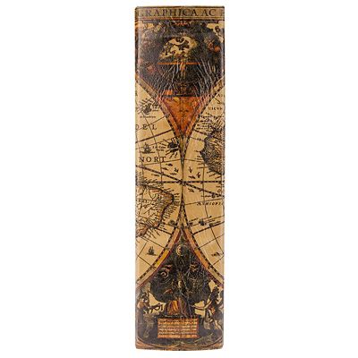 Image showing 6 th Barska Antique Map Book Lock Box, 7 in. x 2.75 in. x 10.75 in.