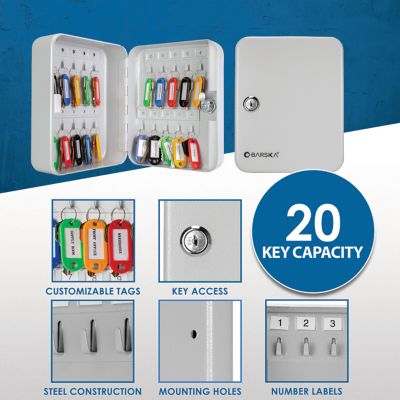 Image showing 8 th Barska 20-Hook Key Cabinet with Key Lock