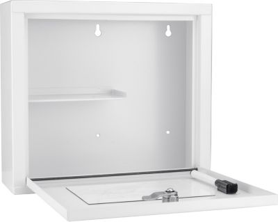 Image showing  3.23 in. x 9.45 in. x 10.63 in. Small Steel Medication Cabinet