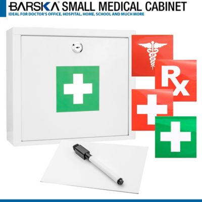 Image showing 8 th Barska 3.23 in. x 9.45 in. x 10.63 in. Small Steel Medication Cabinet