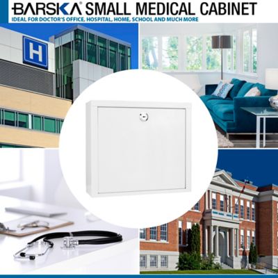 Image showing 9 th Barska 3.23 in. x 9.45 in. x 10.63 in. Small Steel Medication Cabinet
