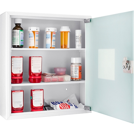 Barska Medication Cabinet, Standard, 12.4 in. L x 3.94 in. W x 14.17 in. H