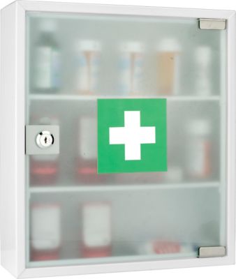 Image showing  3.94 in. x 14.17 in. x 12.4 in. Standard Steel Medication Cabinet