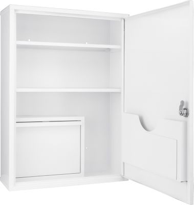Image showing  5.5 in. x 20.9 in. x 15 in. Large Steel Medication Cabinet