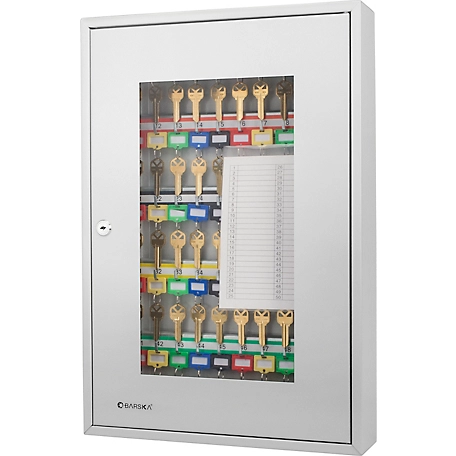 Barska 50-Hook Key Cabinet with Glass Door