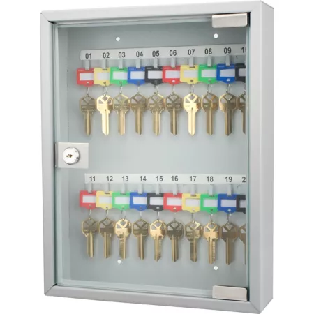 Barska 20-Hook Key Cabinet with Glass Door Key Cabinets