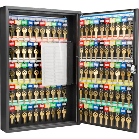 Barska 100-Hook Key Cabinet with Key Lock Black Key Cabinets