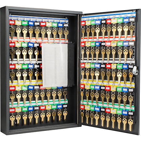 Barska 100-Hook Key Cabinet with Key Lock, Black